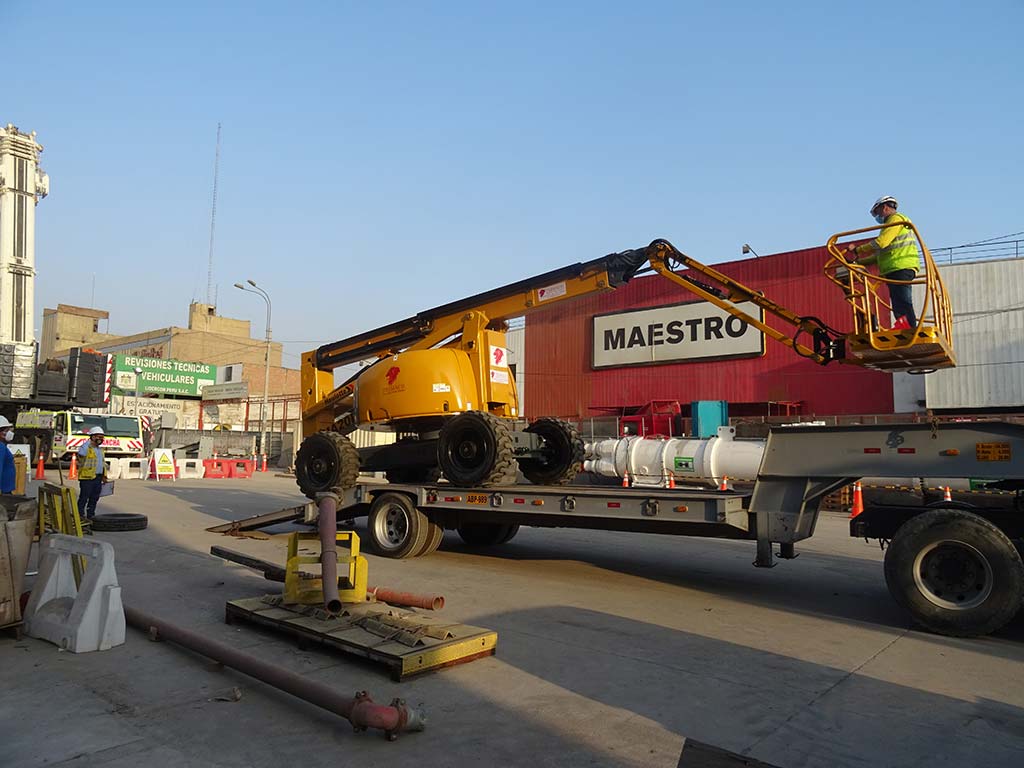 Manlift en obra